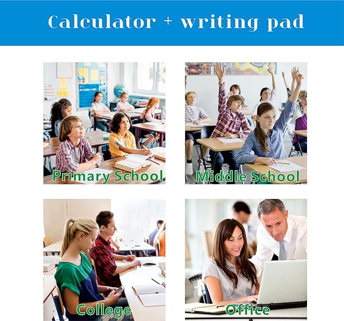 Scientific Calculators for College Students, IPepul Pink Desktop Math Solar Calculator with Notepad,991EX Type-C Rechargeable 552 Functions, School Supplies for Middle High School and Students(Pink)