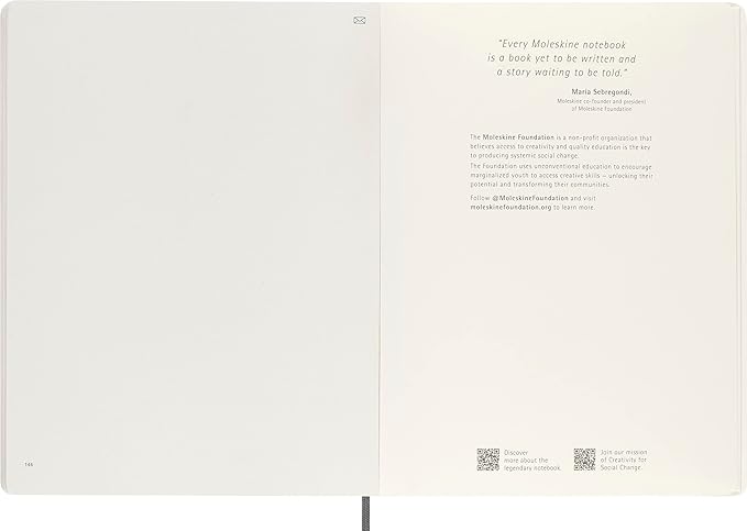 Moleskine Smart Notebook, Extra Large, Plain, Black, Soft Cover (7.5 x 10)