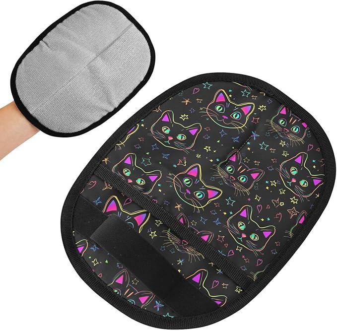 I·D Good Figure Pet Grooming Gloves Reusable Dog & Cat Hair Remover for Furniture, Car Interiors Multi-Surface Deshedding Tool for Carpets, Bedding & Home Cleaning