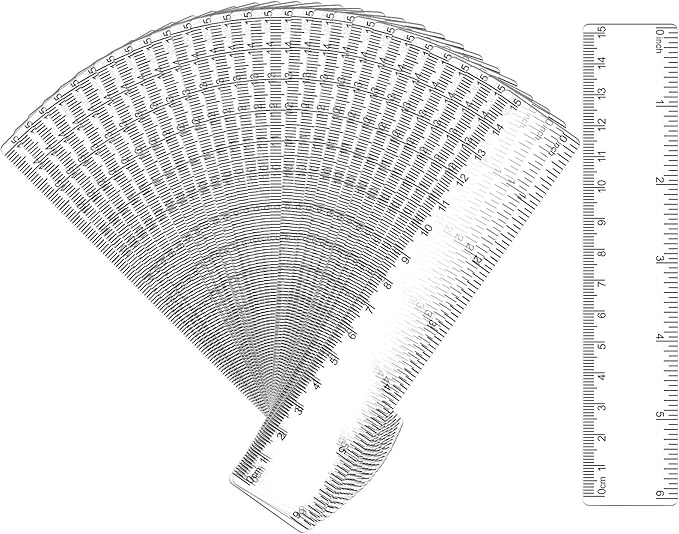 32 Pack 6 Inch Mini Rulers Bulk Plastic Small Rulers with Inches and Centimeters, Drafting Measuring Tool Set for Classroom Kids Student School Office Supplies(6 Inch,Clear)