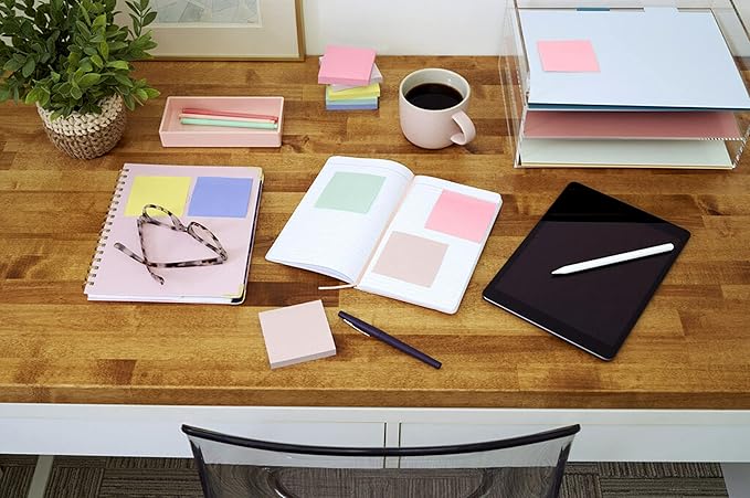 Post-it Sticky Notes, 4x6 in, Sweet Sprinkles | 100% Recycled Material | Clean Removal | Pack of 8