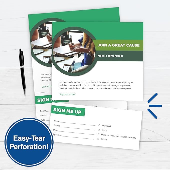 PrintWorks Professional 3 5/8" Horizontal Perforated Paper 8.5” x 11” - Perfect For W-2, 1099, & Statement Use - Made in the USA - 500 Sheets - 20 lb - Printer Compatible - White (04132)