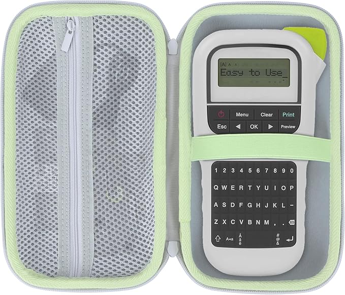 Case Compatible with Brother P-Touch PTH110 / PTH111 Pro / PTE110 Portable Monochrome Label Maker (White)