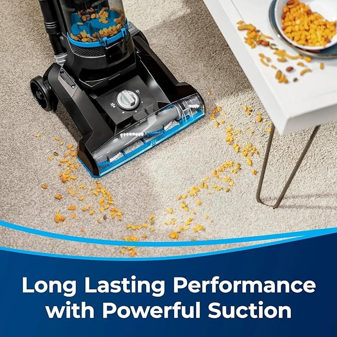 BIISSELLL Power Force Helix Bagless Upright Vacuum, Powerful Suction for Pet Hair,Carpet, Tile & Hardwood,Cleaning, Scatter-Free Technology, Large Dirt Tank, 23ft Cord, 5 Height Settings