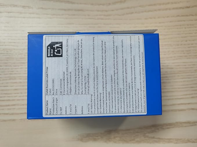 CLABEL Thermal Label Maker Machine: 221B Mini Sticker Printer Barcode Printer Inkless Label Printer Compatible with Clothing Price Labeling with 1 Roll of 50x30mm Label(Gray White)