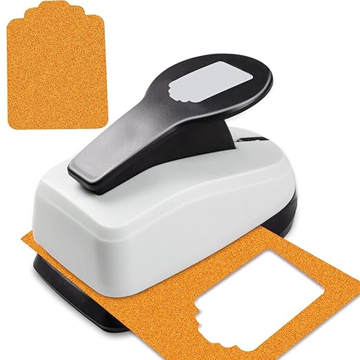 2 inch Tag Punch, Paper Punches, Tag Punches for Paper Crafts, Hole Puncher for Tags, Gift Tag Punch, Craft Punches for Paper Crafts, Tag Cutter Punch, tag Maker