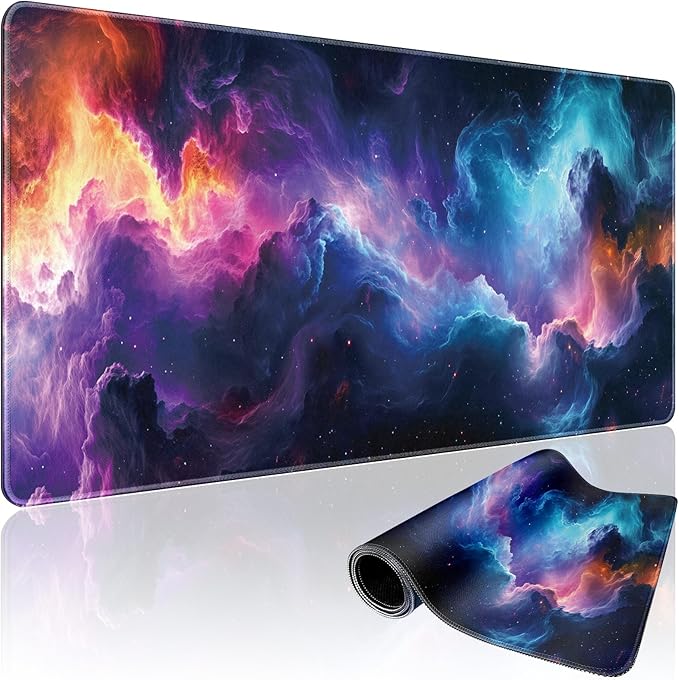 Large Gaming Mouse Pad 31.5"x15.7"｜XXL Desk Mat, Non-Slip Rubber Base & Stitched Edges - Extended Waterproof Mousepad for PC/Laptop/Office/Home Decor