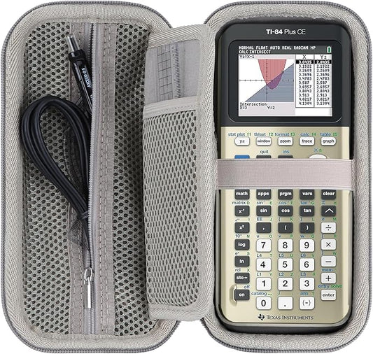 Hard Case Replacement for Texas Instruments TI-84 Plus CE/TI-84 Plus/TI-Nspire CX II CAS/TI-Nspire CX II/TI-83 Plus/TI-89 Titanium/TI-85 / TI-86 Color Graphing Calculator (Clay Brown Case)