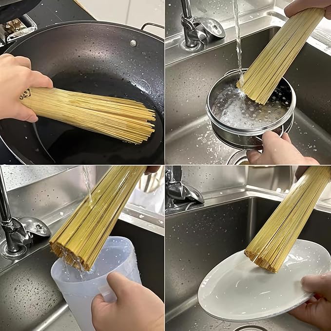Ring-far Handmade Bamboo Wok Brushes 2 Pack – 100% Natural, No Metal, Eco-Friendly Scrubbers for Carbon Steel & Cast Iron Woks, Pans, Dishes, Teapots(for Small Pot use)