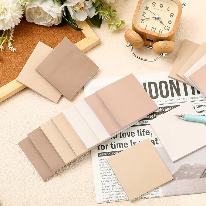 Fainne 60 Pack Sticky Notes Bulk Back to School Supplies Self Stick Note Pads Paper Memo for Office First Day of School Student Teacher Essentials (3x3inch,Vintage Colors)