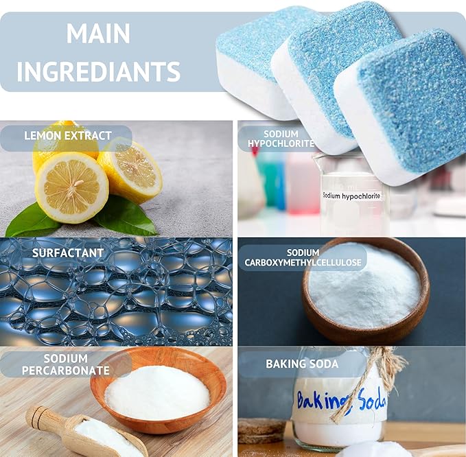 Professional Washing Machine Cleaner Tablets – Deep Clean Formula, Removes Limescale & Odors – 60 Tablets, 2-Pack
