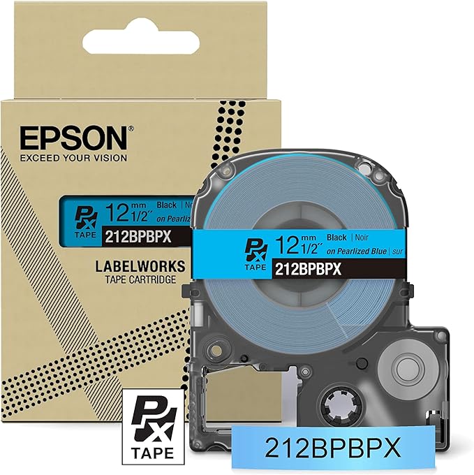 LABELWORKS Epson LW-K200PX Dark Blue Printer & Tapes Bundle - Label Maker and Blue Label Tapes