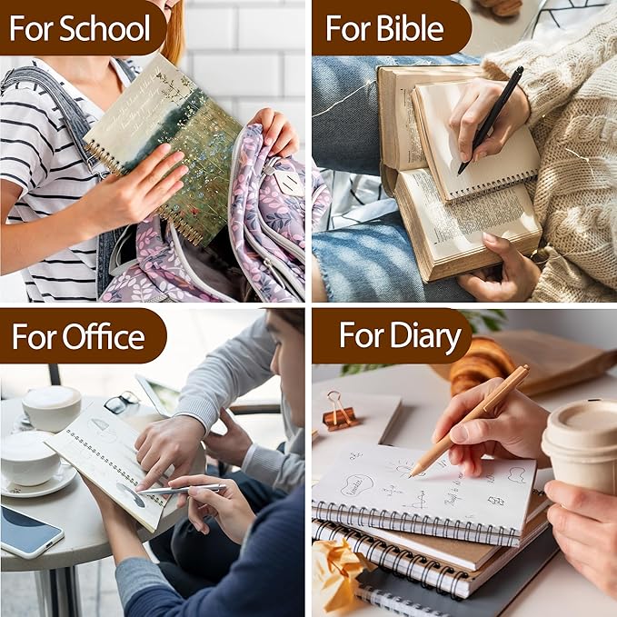 Bible Wildflowers Notebook Journal - Vintage Flowers Spiral Notebook, Floral Journal, Landscape Christian Notebooks Gifts for Women, Cottagecore Flowers School Office Supplies, 6x8.2In