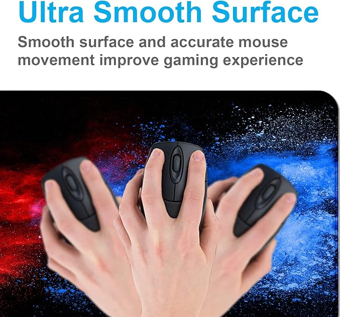 Large Extended Gaming Mouse Pad with Stitched Edges, Non-Slip Waterproof Rubber Base Mouse Pad for Office, Computer, Keyboard, Laptop and Home Desk Pad 35.4 x 15.7 x 0.12 Inch (Colorful Starry Sky)