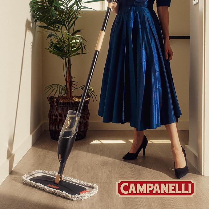 CAMPANELLI Pro Series Spray Mops for Floor Cleaning - Long-Lasting Durable Microfiber Mop with 2 Easy Glide Pads & Solution Tank for Hardwood Laminate, Tile and Vinyl Floors | 19" Wide