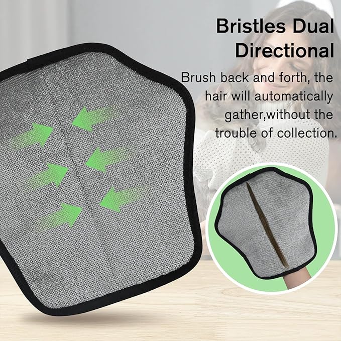 Personalized Pet Hair Remover Glove for Dogs & Cats - Custom Photo & Name Magic Brush for Dog Cat Hair Removal, Reusable Electrostatic Pet Hair Gloves for Furniture Carpet Couch, Face Paw Green
