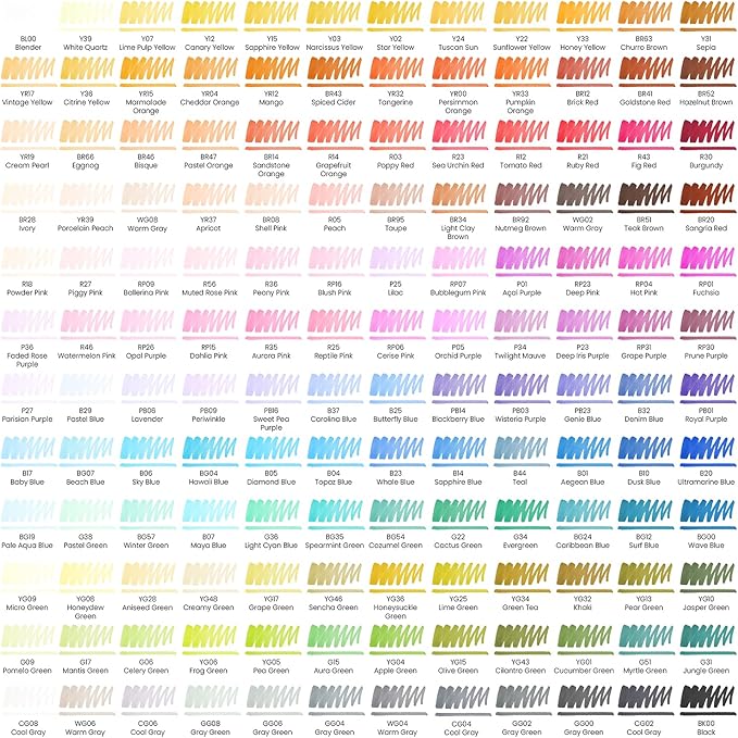 ARTEZA Alcohol Markers – Set of 144 EverBlend Dual Tip Markers with Fine and Chisel Nibs, Organizer Box for Drawing, Coloring and Illustration