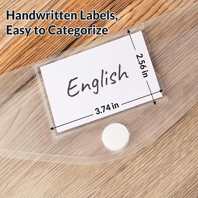 SUNEE 6 Pack Plastic Envelopes, Clear Folders for Document for A4 Letter Size, Poly File Folders with Label Pockets for School Home Office Organizer Work Supplies