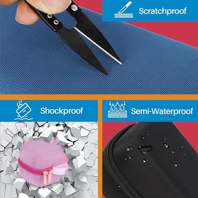 Storage Case Compatible with DYMO LetraTag 100H / 100H Plus Handheld Label Maker (Pink Case)