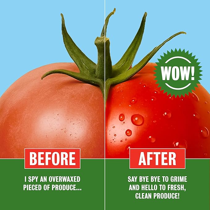 Rebel Green Fruit & Veggie Clean - Plant-Based Produce Cleaner - Natural Fruit and Vegetable Wash with No Aftertaste - Chemical & Wax Removal - Made with Organic Extracts of Citrus - Gallon