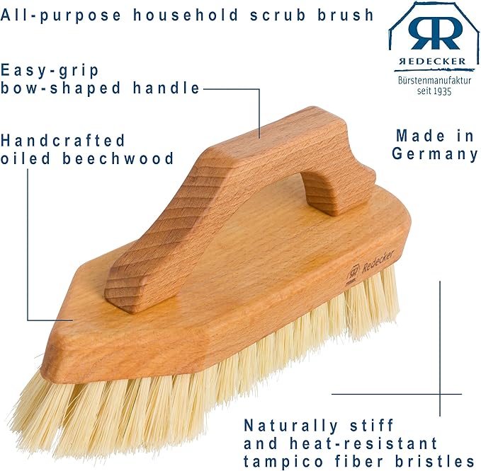 Scrubbing Brush with Bow Shaped Handle & Tampico Fibre