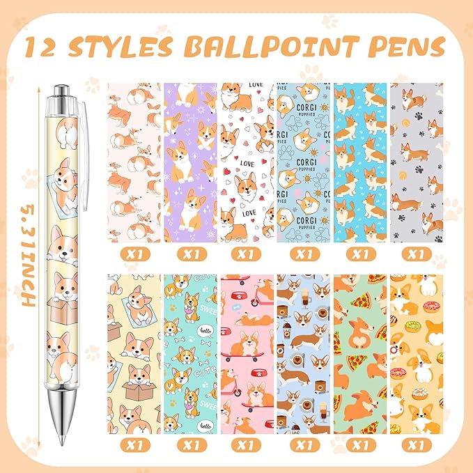 24 Pcs Sticky Notes with Pens Animal Theme Gift Stationery Set Cute Memo Note Pads Ballpoint Pens for School Office
