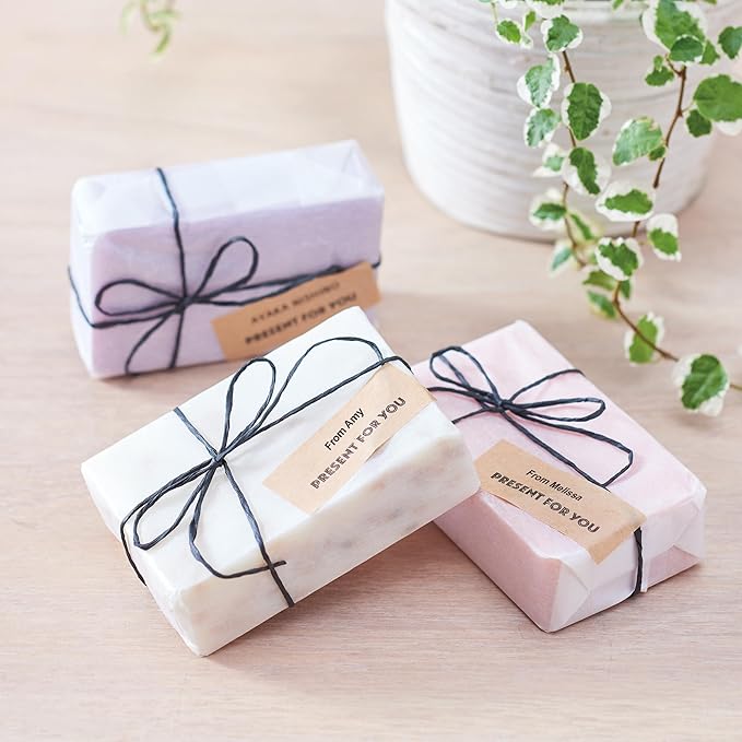 LABELWORKS Epson LW-C610PX Christmas Crafter Bundle - Label Maker and Brown Crafter Paper Tape and Red Ribbon