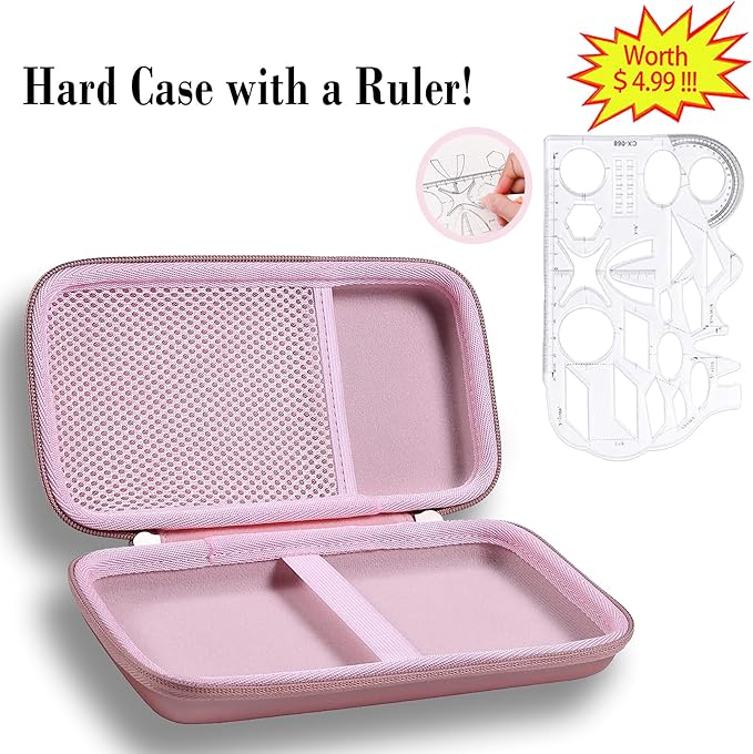 co2CREA Carrying Case for Texas Instruments TI-84 Plus CE Python Enhanced/TI-84/TI-Nspire CX II CAS/TI-Nspire CX II/TI-83 Plus/TI-89 Titanium/TI-85/TI-86 Color Graphing Calculator, Rose Gold Case