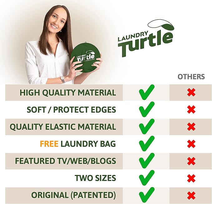 Laundry Turtle Large 26" Collapsible Laundry Basket | Revolutionary Foldable Laundry Hamper | Innovative Laundry Basket for Dirty Clothes Washing & Dryer Removal Portable Laundry Grabber