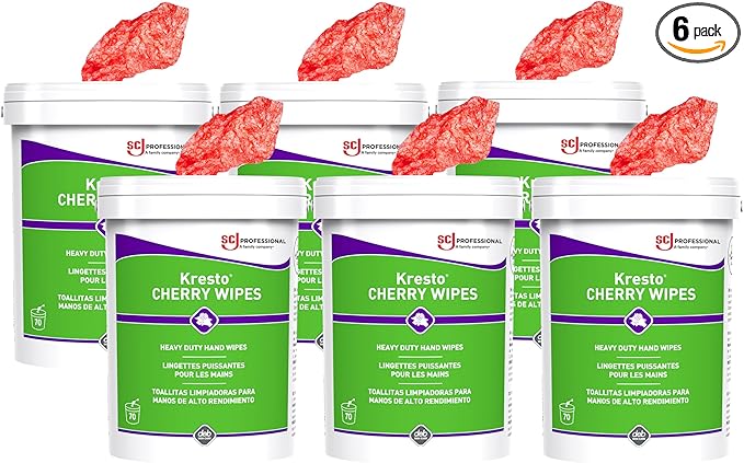 SC Johnson Professional Kresto Cherry Hand Cleansing Wipes 70CT, 6 COUNT CASE