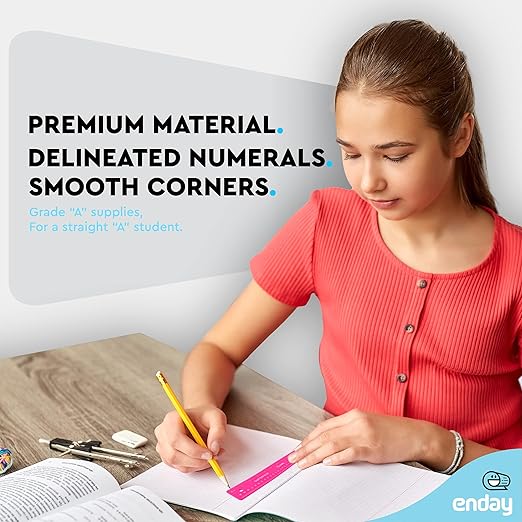 12 inches (30 cm) Shatterproof Flexible Rulers Designed in Black, Blue, Green, Pink, Purple, and Orange - Great for School, Home, & Office – (6 Pack)