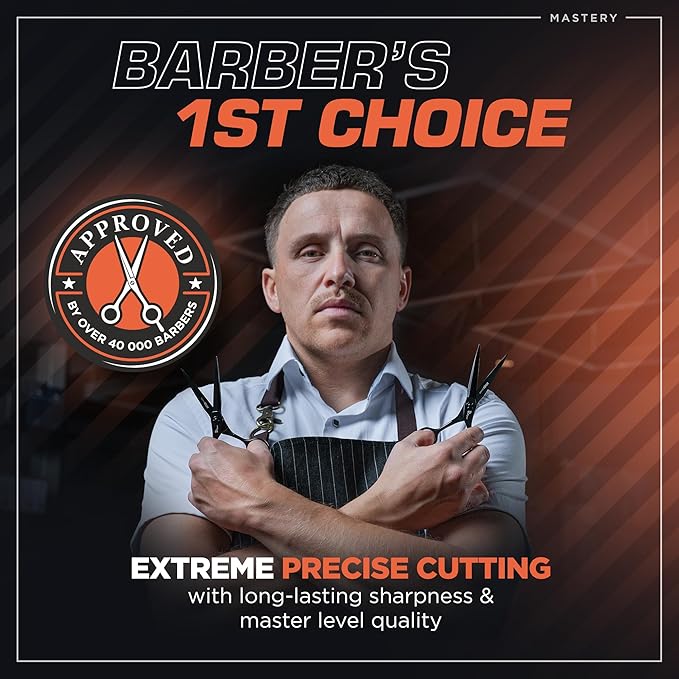 Fagaci Hair Scissors Professional 6” 440C Steel for Superior Precision, Extremely Sharp Blades Hair Cutting Scissors for Women & Men, Durable Sharpness Hair Shears for Hair Cutting, Barber Scissors
