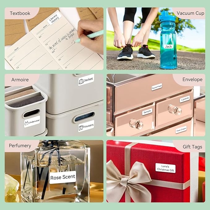 EEBBL D30 P21 Label Maker Tape Refill, 15×30mm(0.59"×1.2") Thermal Label Print Stickers Compatible with D30 Portable Label Printer Adapted Print Paper for Office, 230 Labels/Roll, 5 Rolls(White)