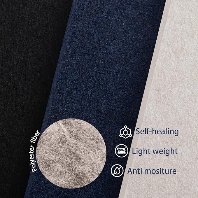 Thickened Bulletin Board - 36 x 24 Inches, Decorative Felt Board Pin Board for Wall - 3' x 2' Foldable Photo Display Board with Self-Adhesive Tape, Includes 20 Push Pins - Oatmeal