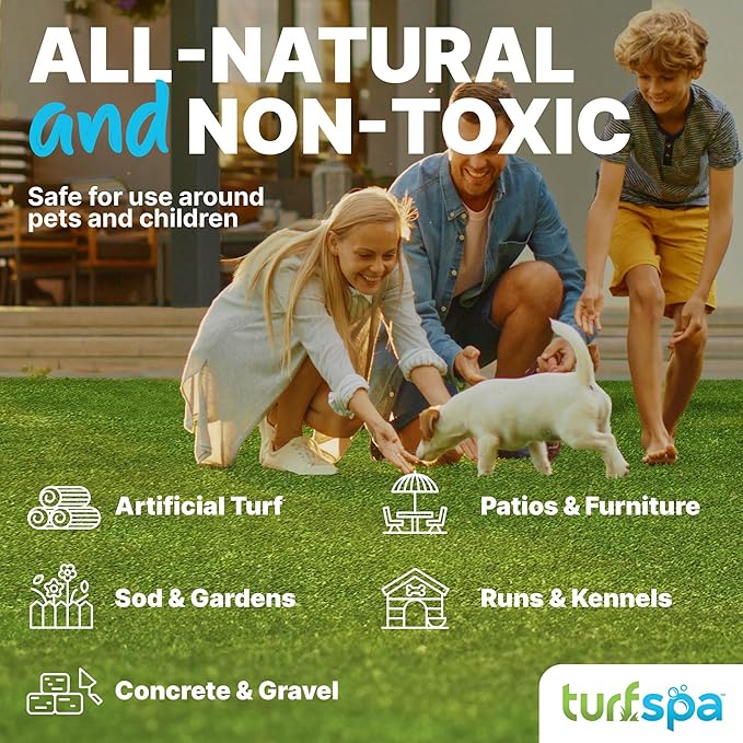 TurfSpa Urine & Odor Turf Detox: 32 oz Professional Enzyme Cleaner & Odor Eliminator for Artificial Grass, Turf, Concrete, Patio & Kennels, Pet Urine Enzymatic Cleaner for Dogs & Cats