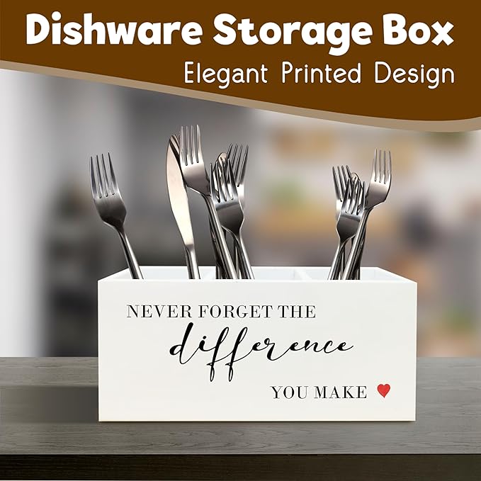 Never Forget The Difference You Make Wooden Pen Pencil Holder Organizer for Office Desk Accessories Thank You Appreciation Gifts for Coworkers Employees Retirement New Job Pen Holder for Desk