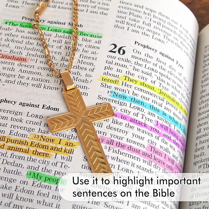 feela 24 Pack Gel Highlighters, 12 Assorted Colors Bible Highlighter Markers Journaling Supplies, No Bleed Through For Highlighting Journal School Office