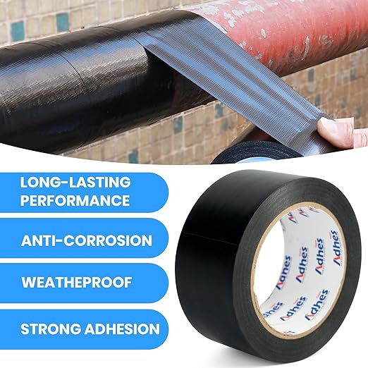 ADHES 24 Rolls 6mil PVC Pipe Tape, 2inch x 36yd, Heavy Duty Waterproof Adhesive Tape for Plumbing, Sealing, and Pipe Repair