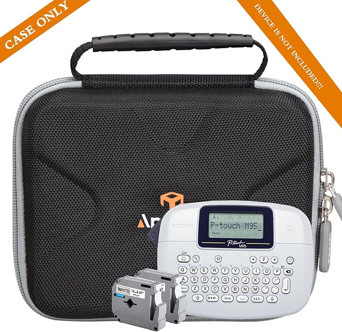Aproca Storage Case Compatible with Brother PT-M95 P-Touch Monochrome Label Maker, Portable Hard Bag for 4 Label Tapes (Case Only)