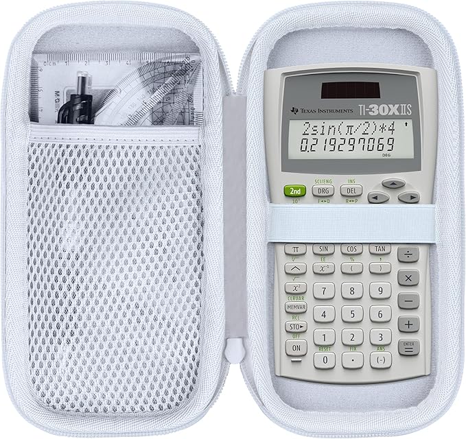 Case Compatible with Texas Instruments TI-30XIIS TI-30XS TI-30Xa TI-36X Pro Scientific Calculator (Case Only) - White