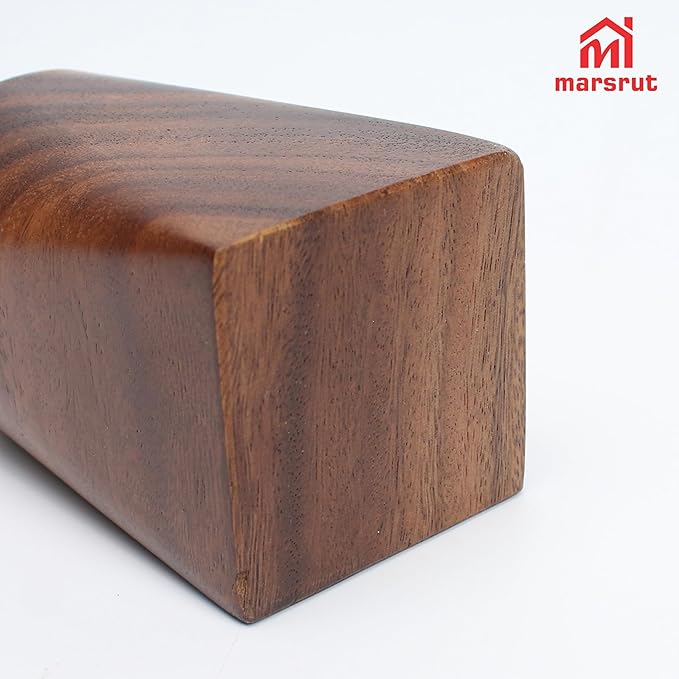 Wooden Pencil Holder, Walnut Wood Pen Cup, Desk Accessories, 4 Inch Organizer Caddy Stand, Vintage Rustic Box for Desktop, Men Supplies, Makeup Brushes, Stationery, Offices Decoration