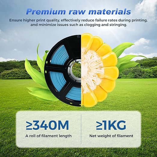 FLASHFORGE Rapid PLA Filament 1.75mm Ice Blue, 500mm/s High Speed Printing, 3D Printer Filament 1kg Spool, Dimensional Accuracy +/- 0.02mm, Enjoy Exceptional Print Quality