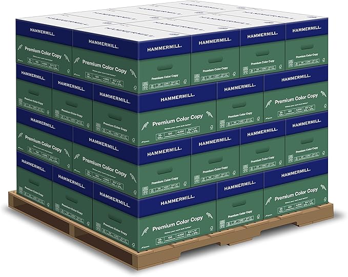 Hammermill Printer Paper, Premium Color 28 lb Copy Paper, 8.5 x 11 - 1 Pallet, 32 Cases (128,000 Sheets) - 100 Bright, Made in the USA