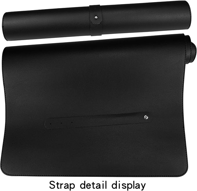 Desk Mat for Desktop Black Large Mouse Pad 35.4"x17" Cute Office Desk Accessories Supplies Computer Desk Pads on Top of Desks Non-Slip Pu Leather Laptop Cover Mats for Keyboard and Mouse