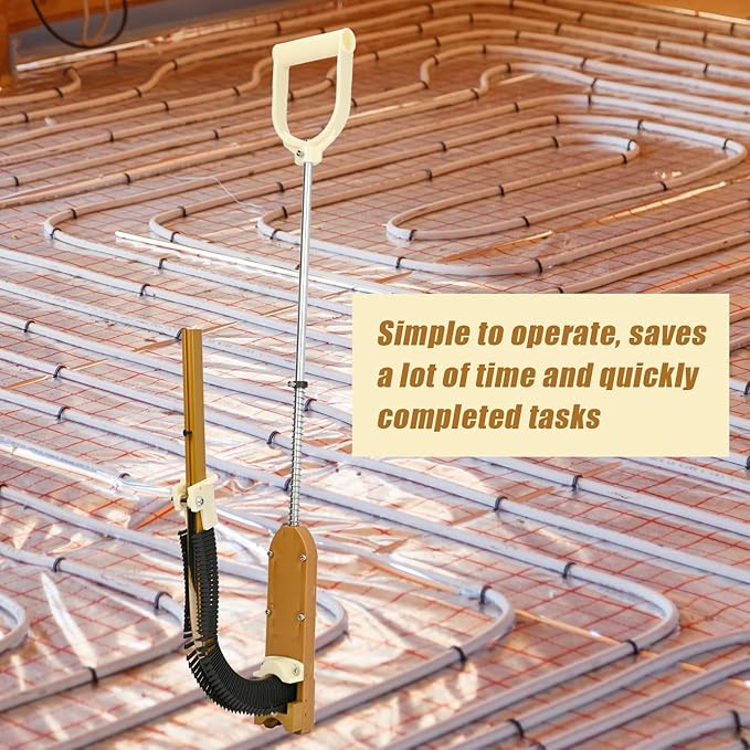 Nisorpa PEX Stapler with 1320 Pcs Foamboard Staples - 1-1/2″ Staples for 1″ and 2″ Foamboard -Portable PEX Stand-Up Manual Stapler Gun for Wood and Foam Board