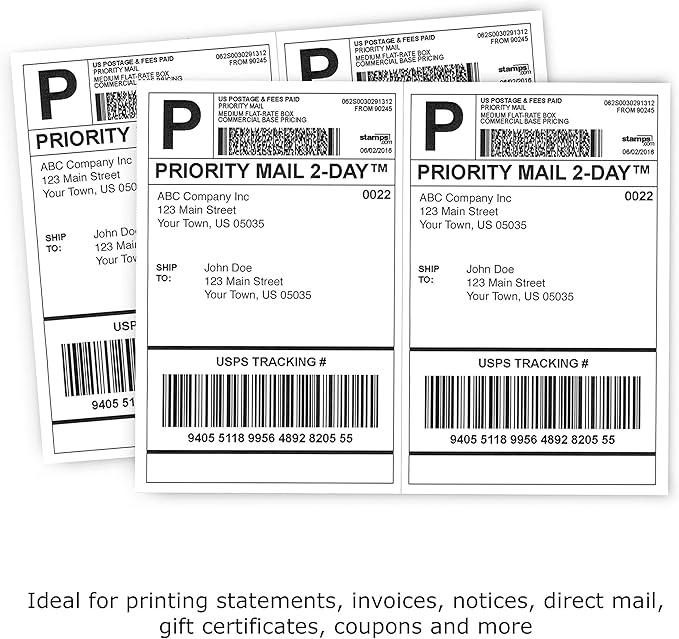 PrintWorks Professional Half Sheet Perforated Paper 8.5” x 11” - Perfect For W-2, 1099, & Statement Use - Made in the USA - 2500 Sheets - 20 lb - A5 Paper - Printer Compatible - White (04116C)