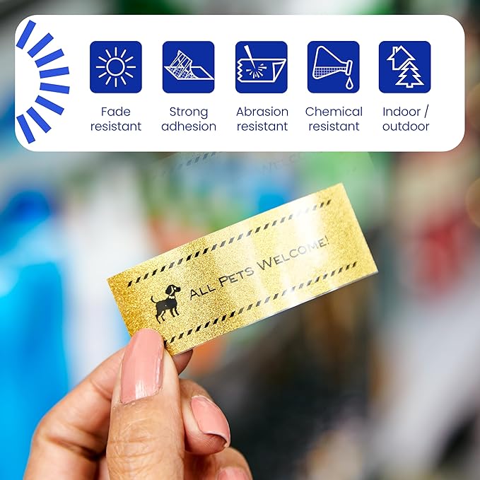 Brother Genuine P-Touch TZe, Black Print on Gold Label Tape (TZePR851), Premium Glitter Laminated,1in x 26.2ft (24mm x 8m) for Select P-Touch Label Makers, Powerful Lamination, for Crafting