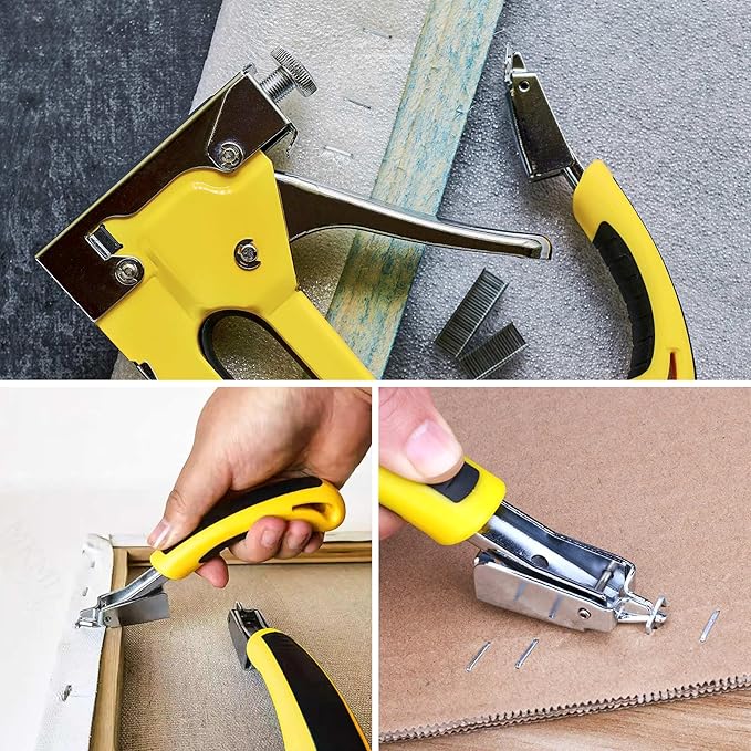 HAUTMEC 9600 Pcs Heavy-Duty Staples with Staple Puller Tool – 3 Types (D-Type 5000, U-Type 1600, T-Type 3000) for Upholstery, Carpentry, Repair & Packing, with Convenient Storage Box – HT0456