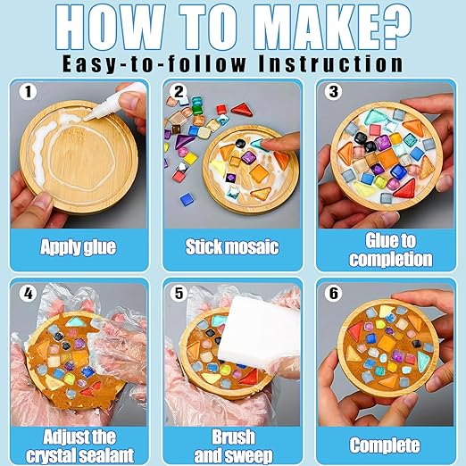 OOTDART Mosaic Crystal Grout, Mosaics Tile Tools, Mosaic Tile Accessories – Essential for Handmade Grouting and Perfect for DIY Craft Projects (Orange, 8.8oz)