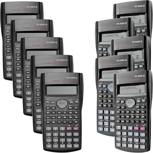 10 Pieces Scientific Calculator, 2 Line Engineering Calculator Function Calculator Math Calculator, Fraction Calculator, College Calculator for Student and Teacher